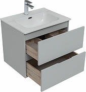 Комплект мебели для ванной Aquanet Алвита New 60 274224 подвесной Серый матовый-7