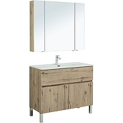 Комплект мебели для ванной Aquanet Алвита New 100 274115 Дуб веллингтон белый