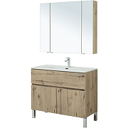 Комплект мебели для ванной Aquanet Алвита New 100 274115 Дуб веллингтон белый-1