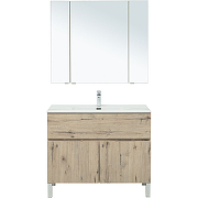 Комплект мебели для ванной Aquanet Алвита New 100 274115 Дуб веллингтон белый-2