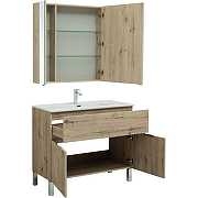 Комплект мебели для ванной Aquanet Алвита New 100 274115 Дуб веллингтон белый-3