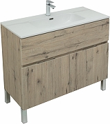 Комплект мебели для ванной Aquanet Алвита New 100 274115 Дуб веллингтон белый-5