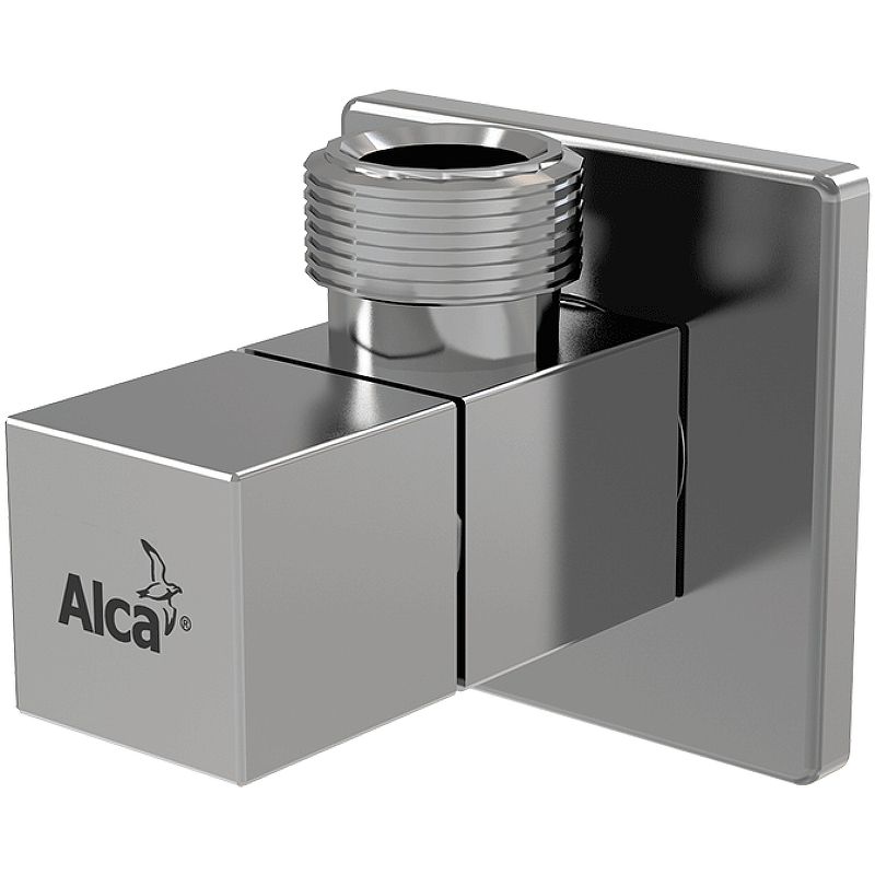 угловой вентиль alcaplast arv004 с фильтром 1 2 квадратный Запорный вентиль Alcaplast ARV004 угловой Хром