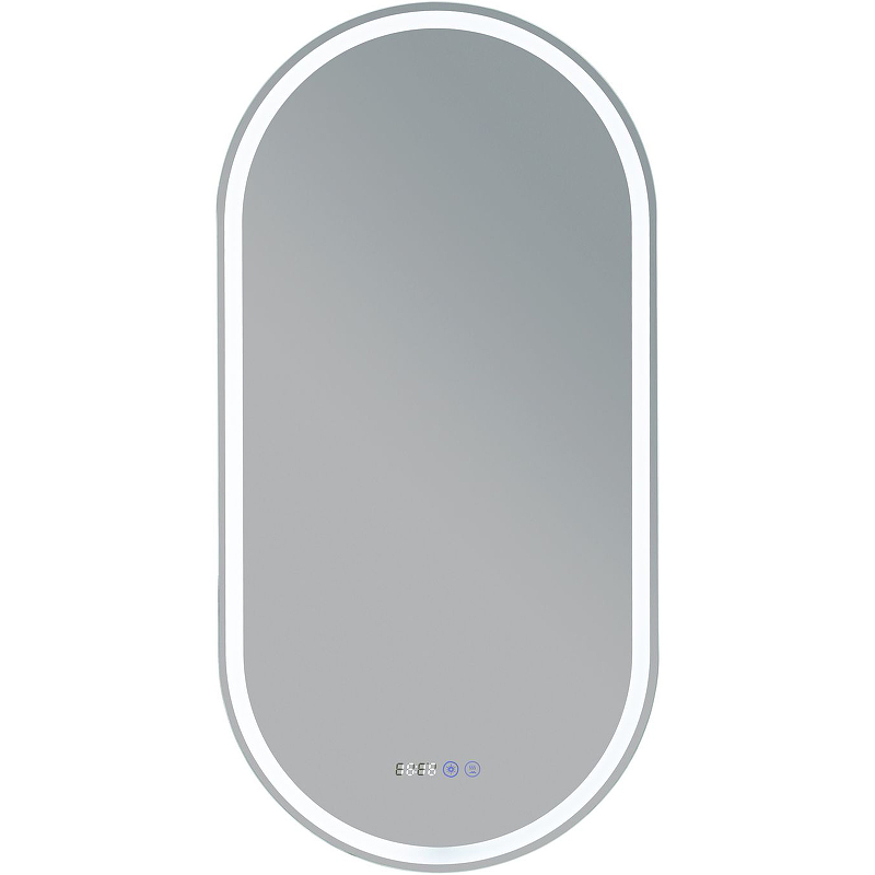 Зеркало Aquanet Монте 50 288970 с подсветкой Белое матовое с сенсорным выключателем