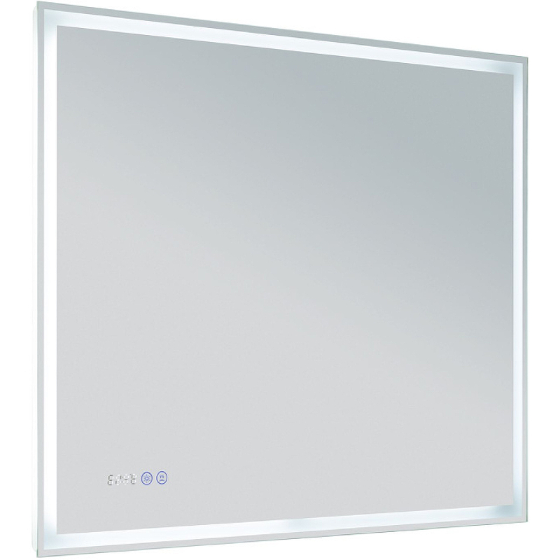 Зеркало Aquanet Оптима 90 288966 с подсветкой Белое матовое с сенсорным выключателем зеркало aquanet оптима 100 288967 с подсветкой белое матовое с сенсорным выключателем подогревом и часами