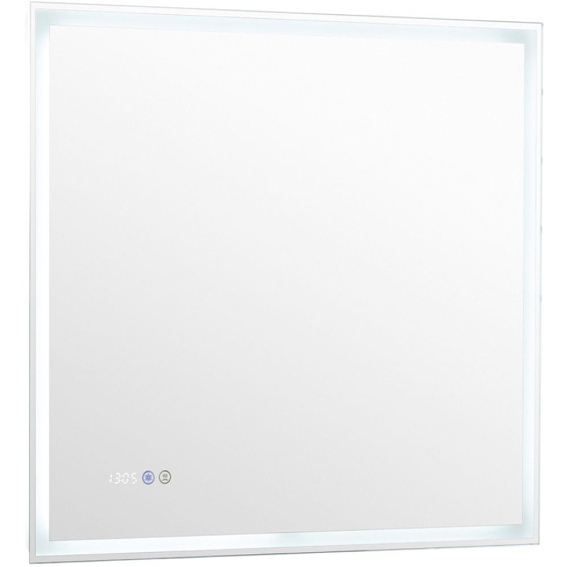 Зеркало Aquanet Оптима 80 288965 с подсветкой Белое матовое с сенсорным выключателем