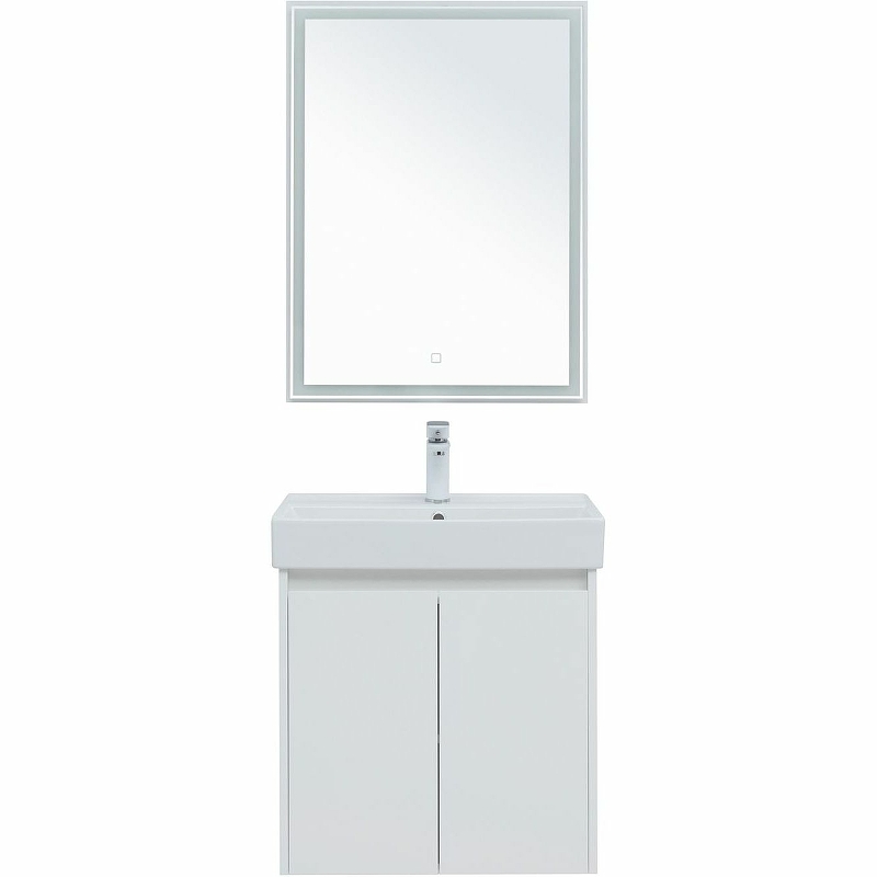 Комплект мебели для ванной Aquanet Nova Lite 60 302532 подвесной Белый глянец комплект мебели для ванной aquanet бруклин 60 207803 подвесной белый глянец
