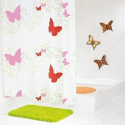 Штора для ванны Ridder Butterflies 180х200 32606 Красная-1