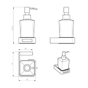 Дозатор для жидкого мыла Boheme Q 10957-NB Никель брашированный-1