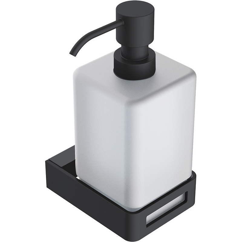 Дозатор для жидкого мыла Boheme Q 10957-B Черный матовый дозатор для жидкого мыла boheme q 10957 cr b черный хром