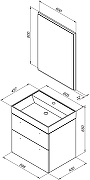 Комплект мебели для ванной Aquanet Nova 60 246281 подвесной Дуб рошелье-15