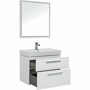 Комплект мебели для ванной Aquanet Nova 75 243255 подвесной Белый глянец-2