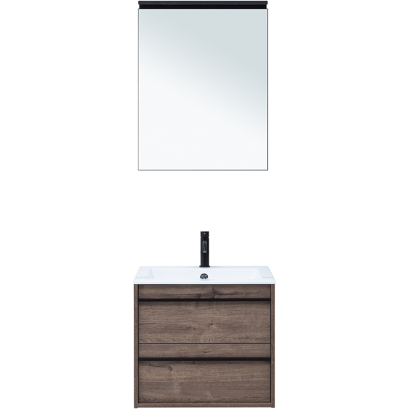 Комплект мебели для ванной Aquanet Lino 60 271952 подвесной Дуб Веллингтон зеркало aquanet lino 60 253905 белое матовое