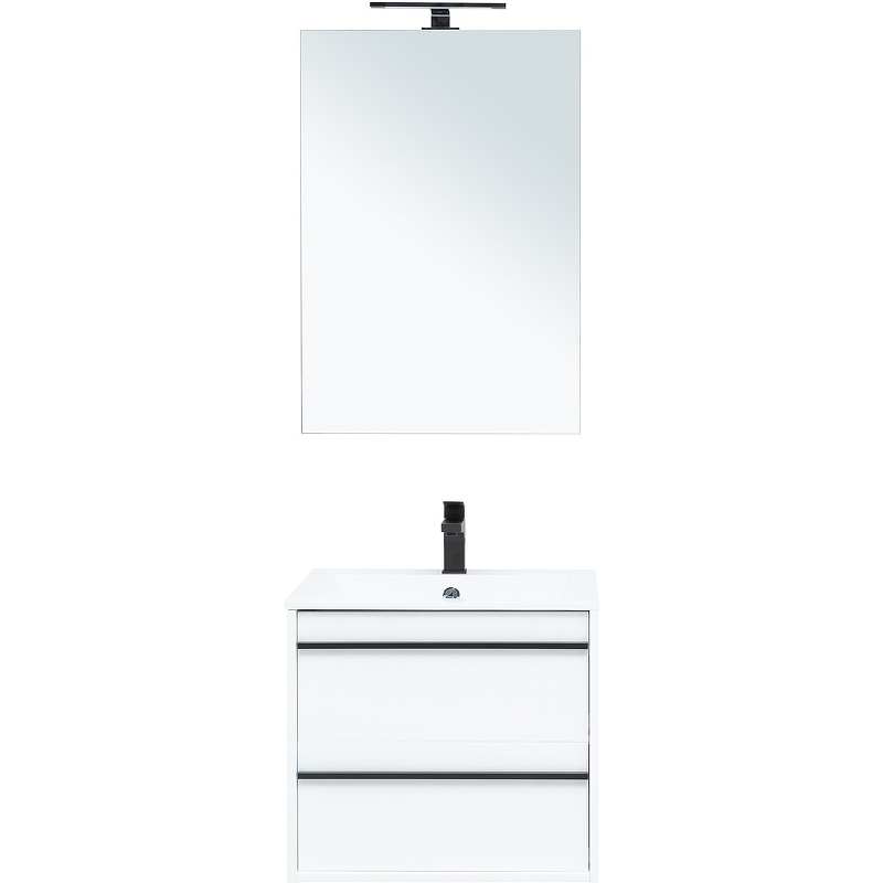 Комплект мебели для ванной Aquanet Lino 60 271951 подвесной Белый матовый комплект мебели для ванной aquanet доминика 60 172403 подвесной белый