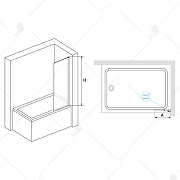 Шторка на ванну RGW Screens SC-056B 40x150 351105640-14 профиль Черный стекло прозрачное-4