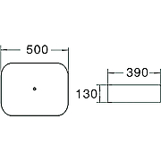 Раковина SantiLine 50 SL-1051MW Белая матовая-1