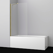 Шторка на ванну WasserKRAFT Aisch 80 55P01-80 профиль Матовое золото стекло прозрачное-1