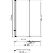 Шторка на ванну WasserKRAFT Main 100 L 41S02-100 LM профиль Хром стекло матовое-3