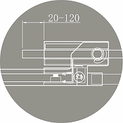 Душевой уголок Cezares Slider 110x80 SLIDER-AH-2-70/80-100/110-BR-NERO профиль Черный матовый стекло бронзовое-6