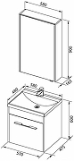Комплект мебели для ванной Aquanet Августа 58 287681 подвесной Белый-6
