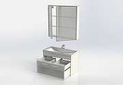 Комплект мебели для ванной Aquanet Августа 90 287685 подвесной Белый-4