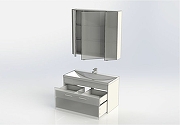 Комплект мебели для ванной Aquanet Августа 100 287677 подвесной Белый-3