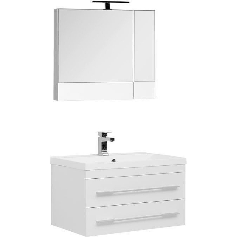 Комплект мебели для ванной Aquanet Нота 75 287701 подвесной Белый комплект мебели для ванной aquanet нота 90 287702 подвесной белый