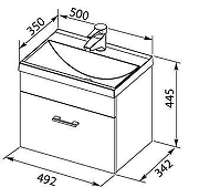 Комплект мебели для ванной Aquanet Нота 50 287699 подвесной Белый-7