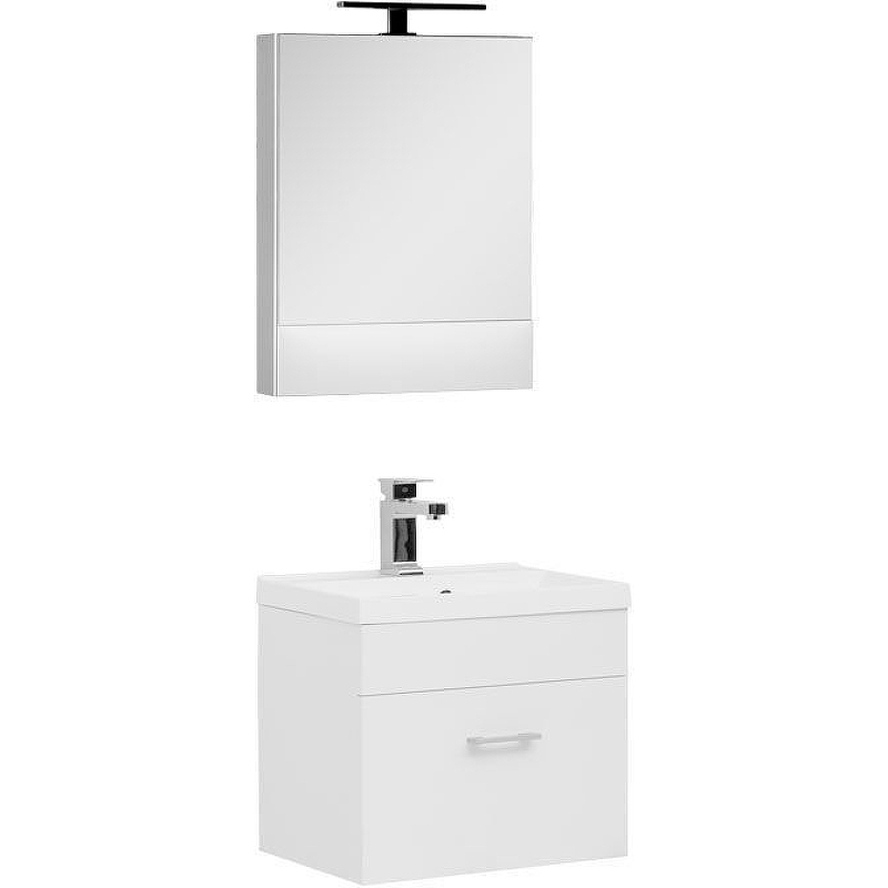 Комплект мебели для ванной Aquanet Нота 50 287698 подвесной Белый комплект мебели для ванной aquanet нота 50 287699 подвесной белый