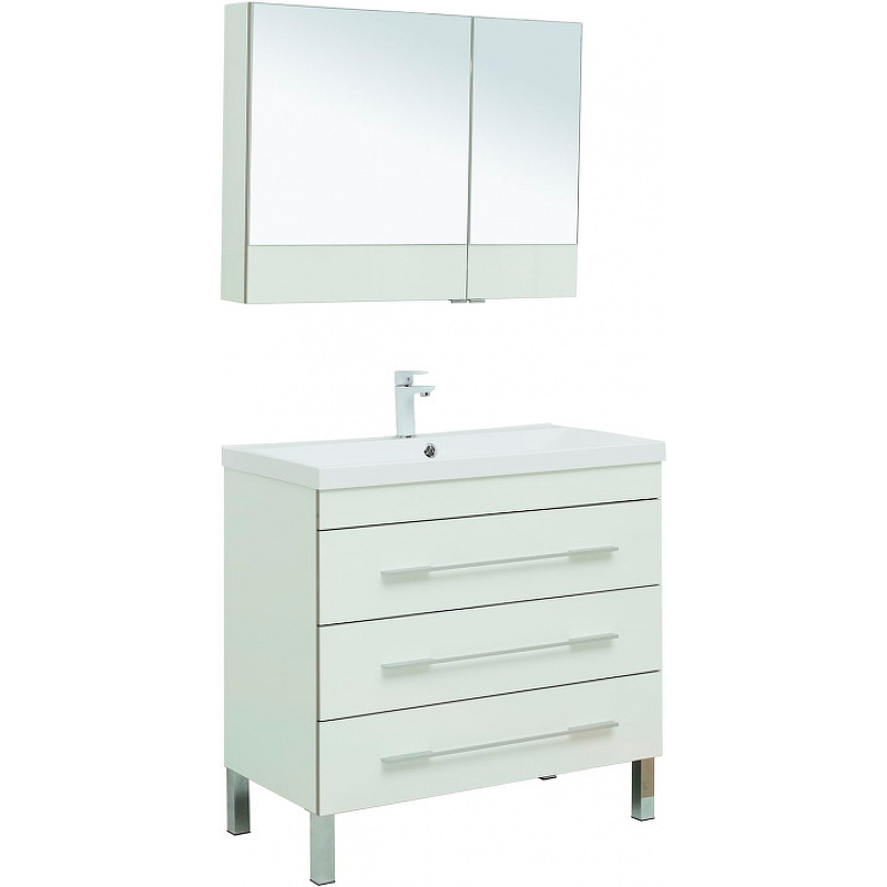 Комплект мебели для ванной Aquanet Верона 90 287660 Белый комплект мебели для ванной aquanet верона 90 287661 белый