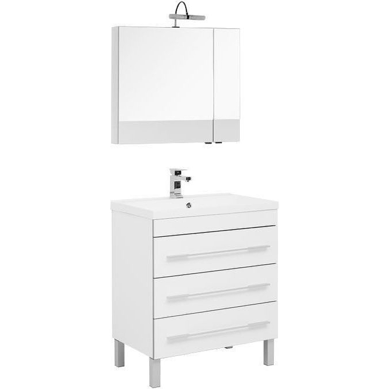 цена Комплект мебели для ванной Aquanet Верона 75 287658 Белый