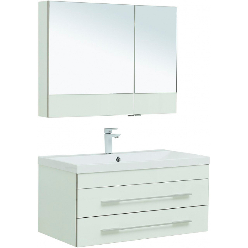 Комплект мебели для ванной Aquanet Верона 90 287653 подвесной Белый