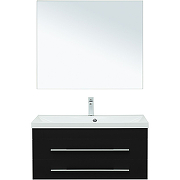 Комплект мебели для ванной Aquanet Верона 90 287640 подвесной Черный матовый-1