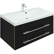 Комплект мебели для ванной Aquanet Верона 90 287640 подвесной Черный матовый-6
