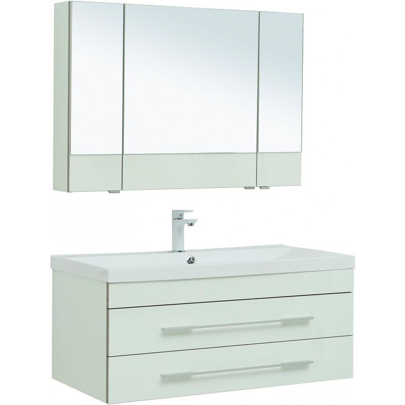 Комплект мебели для ванной Aquanet Верона 100 287649 подвесной Белый комплект мебели для ванной aquanet верона 58 287651 подвесной белый