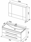 Комплект мебели для ванной Aquanet Верона 100 287649 подвесной Белый-9