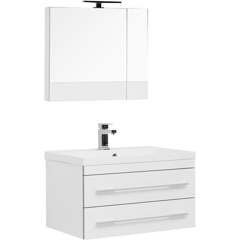 Комплект мебели для ванной Aquanet Верона 75 287652 подвесной Белый комплект мебели для ванной aquanet августа 75 287682 подвесной белый