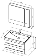 Комплект мебели для ванной Aquanet Верона 75 287652 подвесной Белый-5