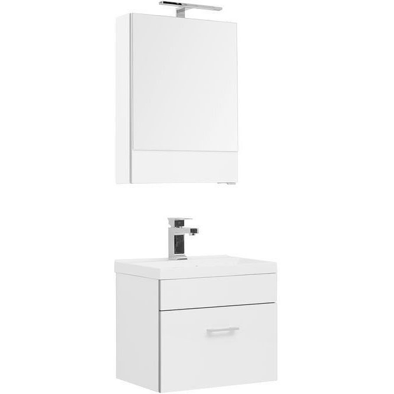 Комплект мебели для ванной Aquanet Верона 50 287650 подвесной Белый комплект мебели для ванной aquanet верона 50 287650 подвесной белый