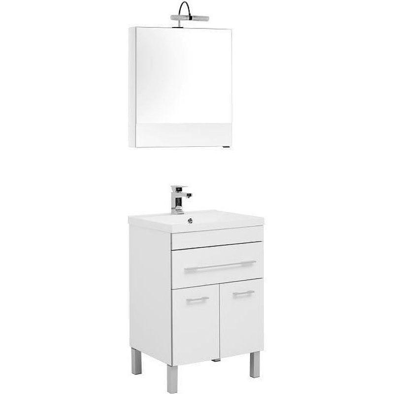 Комплект мебели для ванной Aquanet Верона 58 287657 Белый комплект мебели для ванной aquanet верона new 58 281103 подвесной черный матовый