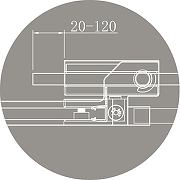 Душевой уголок Cezares Slider 80x80 SLIDER-A-2-70/80-BR-Cr профиль Хром стекло бронзовое-12
