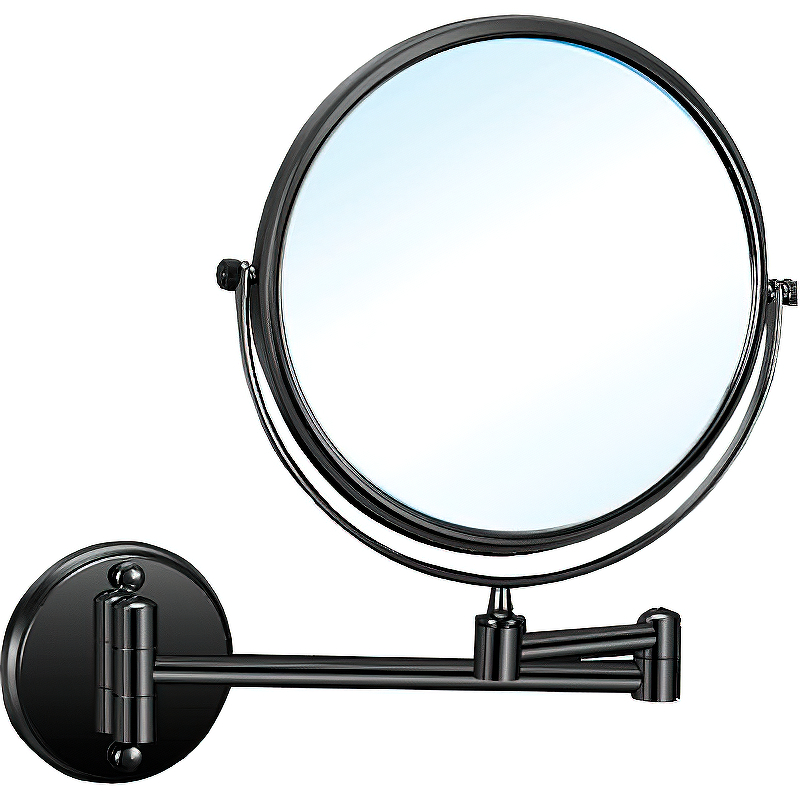 Косметическое зеркало Nofer Reflex 08009.2.N с увеличением Черный красота и уход bradex двустороннее косметическое зеркало с подсветкой и 5 кратным увеличением