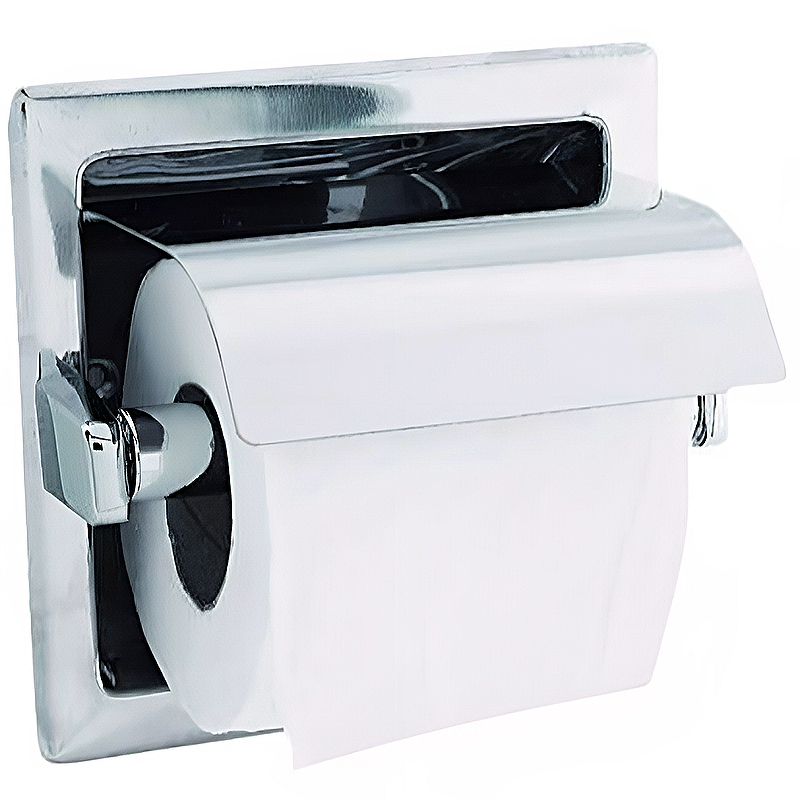 Диспенсер туалетной бумаги Nofer 05203.В с крышкой Нержавеющая сталь глянцевая