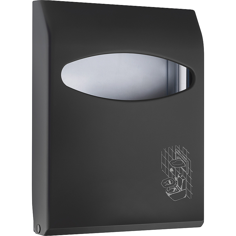 Диспенсер туалетных подкладок Nofer Black 04028.N Черный матовый цена и фото