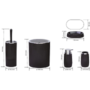 Набор аксессуаров для ванной Bemeta Home 290000208 Черный Хром-2
