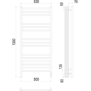 Электрический полотенцесушитель Terminus Ватикан П15 500x1300 R 4670078526212 Хром-2