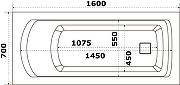 Акриловая ванна Bas Аякс 160x70 В 00129 без гидромассажа-4