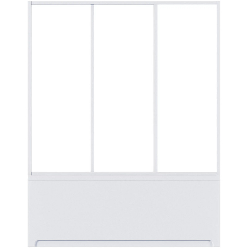 Шторка на ванну Bas Бриз/Верона/Ибица 150 ШТ00066 профиль Белый стекло прозрачное экран bas ибица