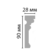 Молдинг Decomaster DP 9012 2400x90x28 мм-2