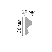 Молдинг гибкий Decomaster 97620FL 2400x56x20 мм-2